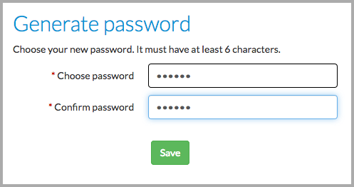 Choose password